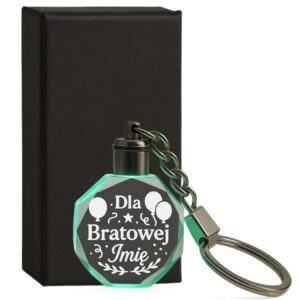 1 brelok z imieniem dla bratowej z balonami i ozdobami 1 brld0100