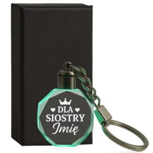 1 brelok z imieniem dla siostry z sercami i korona 1 brld0207