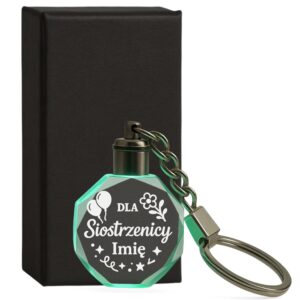 1 brelok z imieniem dla siostrzenicy z balonami i ozdobami 1 brld0216