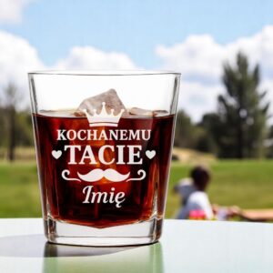 3 szklanka z imieniem dla taty z sercami i korona 1 sdwa0485