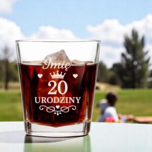 3 szklanka z imieniem na 20 urodziny z sercami i korona 1 sdwa0016