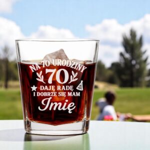 3 szklanka z imieniem na 70 urodziny smieszny tekst 3 sdwa0219