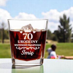 3 szklanka z imieniem na 70 urodziny z sercami i korona 1 sdwa0112
