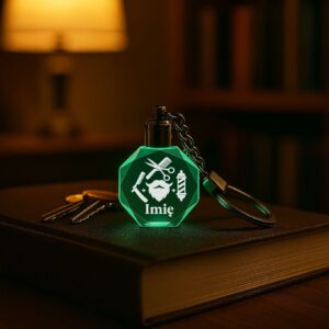 3 brelok z grawerem dla fryzjera, barbera prosty 1 brld0642