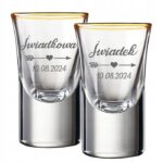 Oszukane Kieliszki do Wódki 15ml Pozłacane Dla Świadków GRAWER Grube Dno