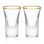 Kieliszki Pozłacane do Wódki Złote 30ml na Ślub Wesele 2 szt