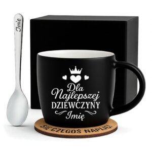 1 kubek personalizowany dla dziewczyny z sercami i korona 1 kzgc0024