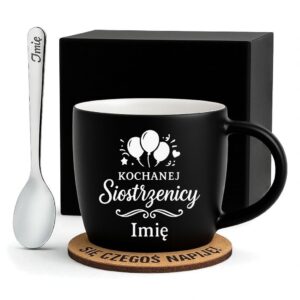 1 kubek personalizowany dla siostrzenicy z balonami i ozdobami 1 kzgc0109