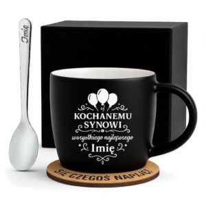 1 kubek personalizowany dla syna z balonami i ozdobami 1 kzgc0119