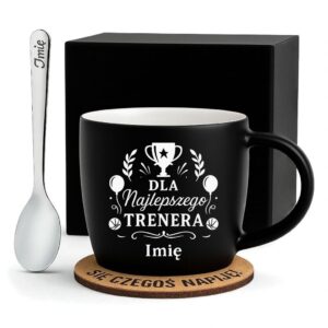 1 kubek personalizowany dla trenera z balonami i ozdobami 1 kzgc0131