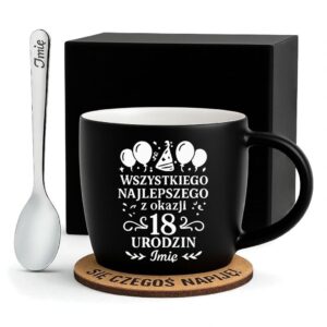 1 kubek personalizowany na 18 urodziny z balonami i ozdobami 2 kzgc0158