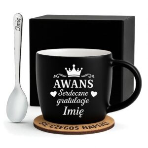 1 kubek personalizowany na awans z sercami i korona 1 kzgc0187