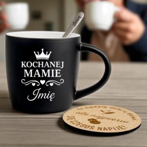 2 kubek z imieniem dla mamy z sercami i korona 1 kzgc0060