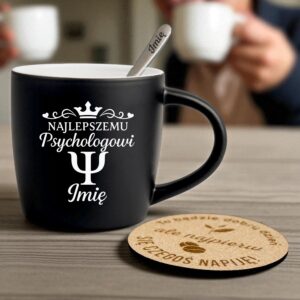 2 kubek z imieniem dla psychologa z sercami i korona 1 kzgc0102