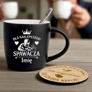 2 kubek z imieniem dla spawacza z sercami i korona 1 kzgc0114