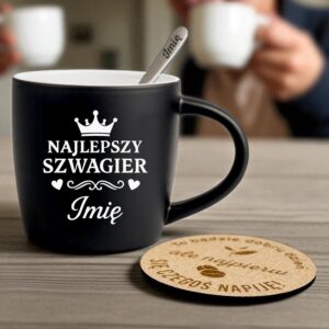 2 kubek z imieniem dla szwagra z sercami i korona 1 kzgc0124