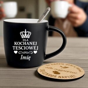 2 kubek z imieniem dla tesciowej z sercami i korona 1 kzgc0129