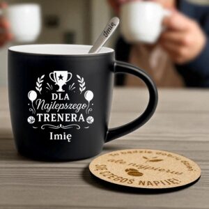 2 kubek z imieniem dla trenera z balonami i ozdobami 1 kzgc0131