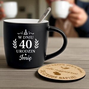 2 kubek z imieniem na 40 urodziny z laurem 2 kzgc0170