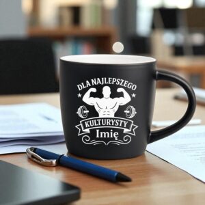 3 kubek z grawerem dla kulturysty ze wstazka 1 kzgc0056