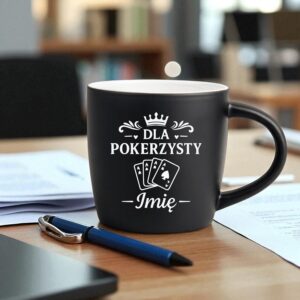 3 kubek z grawerem dla pokerzysty z sercami i korona 1 kzgc0091