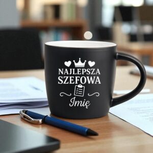 3 kubek z grawerem dla szefowej z sercami i korona 1 kzgc0123