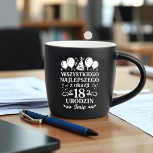 3 kubek z grawerem na 18 urodziny z balonami i ozdobami 2 kzgc0158