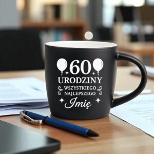 3 kubek z grawerem na 60 urodziny z balonami i ozdobami 1 kzgc0175