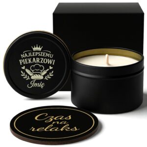 1 swieca personalizowana sojowa dla piekarza z sercami i korona 1 spdc0079