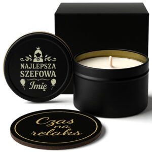 1 swieca personalizowana sojowa dla szefowej z balonami i ozdobami 1 spdc0106