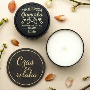 2 swieca z imieniem na prezent dla gamerki z madrym tekstem 1 spdc0042