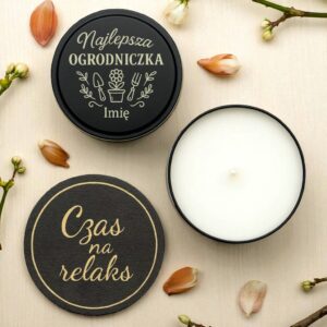 2 swieca z imieniem na prezent dla ogrodniczki z madrym tekstem 1 spdc0072