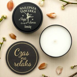 2 swieca z imieniem na prezent dla tancerki z madrym tekstem 1 spdc0109