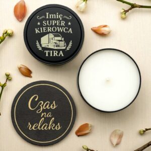 2 swieca z imieniem na prezent dla kierowcy tira z laurem 1 spdc0045