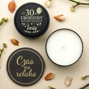 2 swieca z imieniem na prezent na 30 urodziny z balonami i ozdobami 1 spdc0134