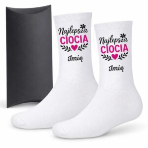 1 skarpetki personalizowane z imieniem dla cioci prosty 1 skarpb0022
