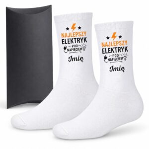 1 skarpetki personalizowane z imieniem dla elektryka prosty 1 skarpb0037