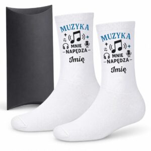 1 skarpetki personalizowane z imieniem dla fana muzyki niebieski 1 skarpb0046