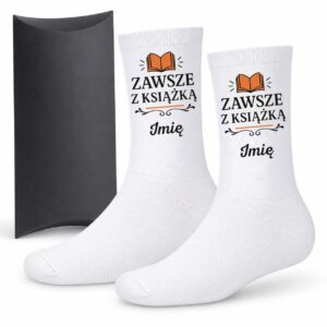 1 skarpetki personalizowane z imieniem dla mola ksiazkowego prosty 2 skarpb0104