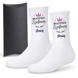 1 skarpetki personalizowane z imieniem dla szefowej prosty 1 skarpb0167