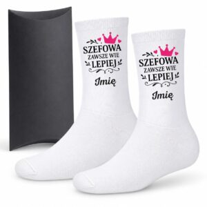 1 skarpetki personalizowane z imieniem dla szefowej prosty 1 skarpb0168