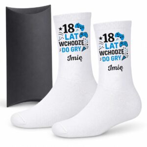 1 skarpetki personalizowane z imieniem na 18 urodziny prosty 2 skarpb0207