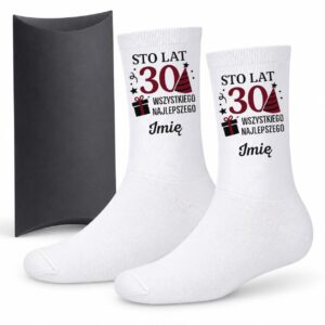 1 skarpetki personalizowane z imieniem na 30 urodziny prosty 1 skarpb0213