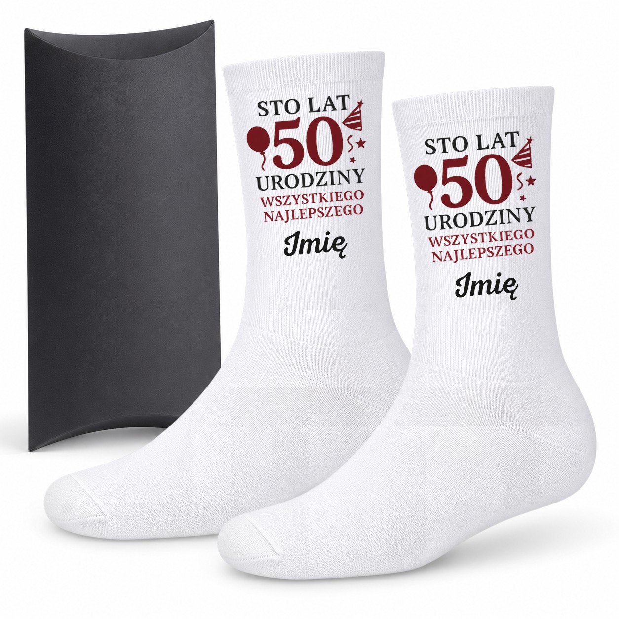 1 skarpetki personalizowane z imieniem na 50 urodziny bordowy 1 skarpb0217 1 skarpetki personalizowane z imieniem na 50 urodziny bordowy 1 skarpb0217