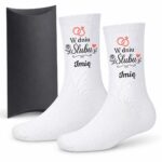1 skarpetki personalizowane z imieniem na slub, wesele prosty 5 skarpb0247