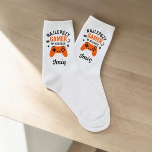 3 skarpetki z imieniem na prezent dla gamera prosty 1 skarpb0066