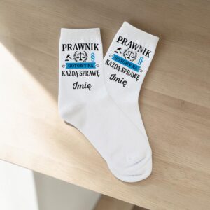 3 skarpetki z imieniem na prezent dla prawnika prosty 1 skarpb0138