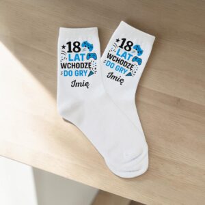 3 skarpetki z imieniem na prezent na 18 urodziny prosty 2 skarpb0207