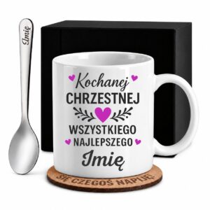 1 kubek biay z imieniem dla chrzestnej prosty 1 kzsb0017