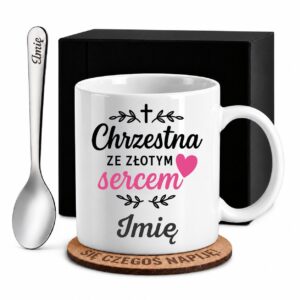 1 kubek biay z imieniem dla chrzestnej rozowy 1 kzsb0018
